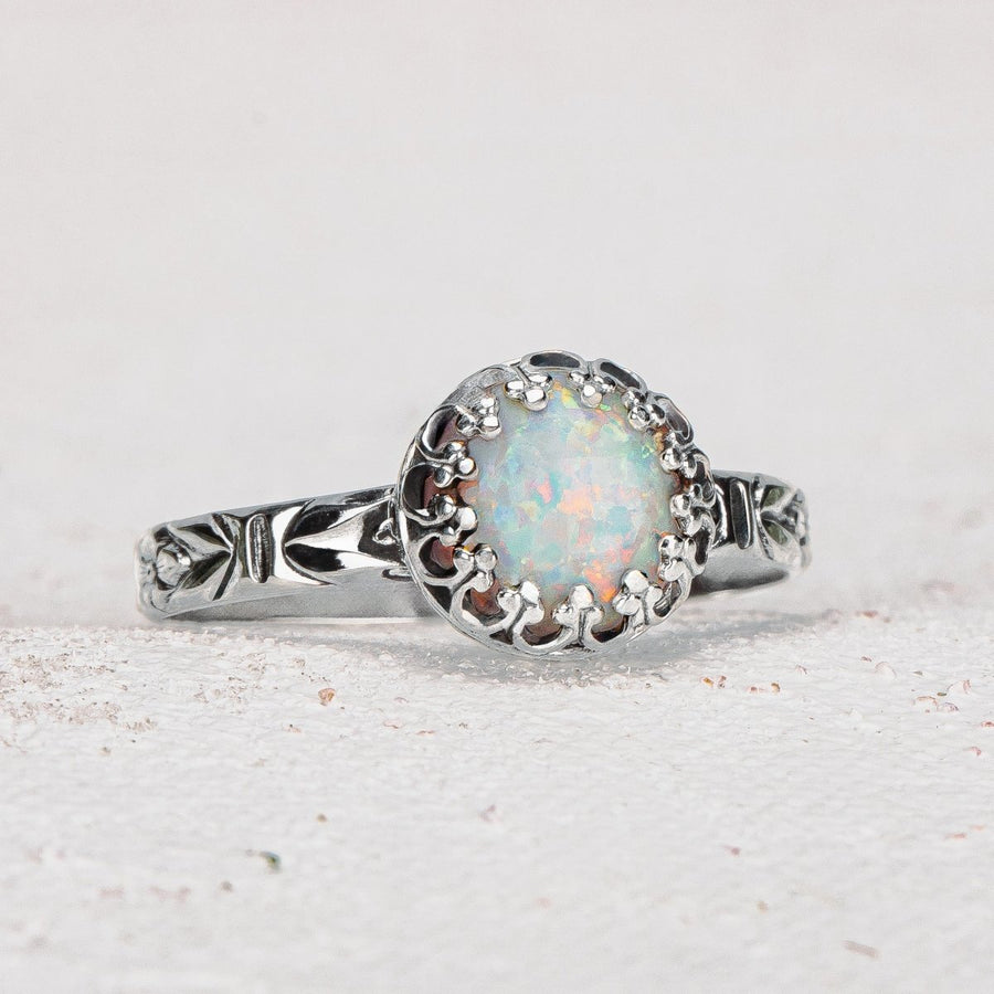 Floral Opal Ring - Melanie Golden Jewelry - flora, opal, rings, stacking rings