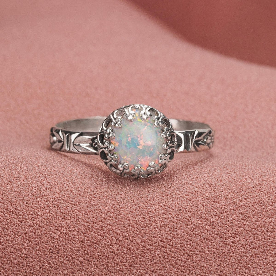 Floral Opal Stacking Rings - Melanie Golden Jewelry - flora, opal, rings, stacking rings