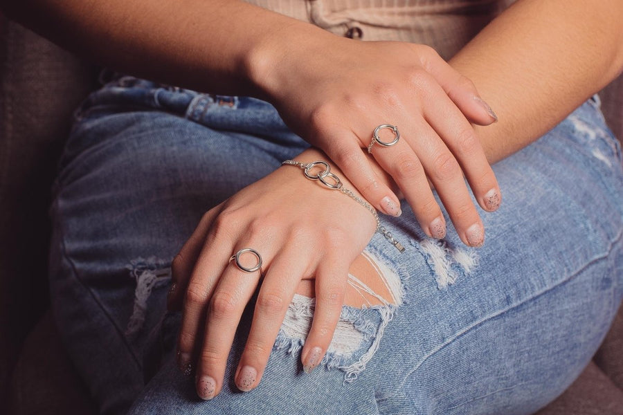 Hand Bracelet Connected Ring | Finger Ring Bangle Bracelets | Hand Bracelets  Women - Bracelets - Aliexpress