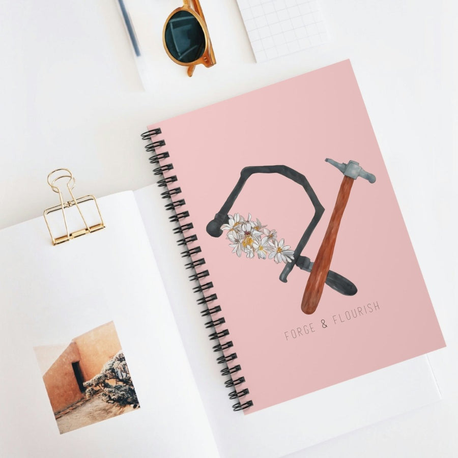 Forge & Flourish Spiral Notebook - Ruled Line - Melanie Golden Jewelry