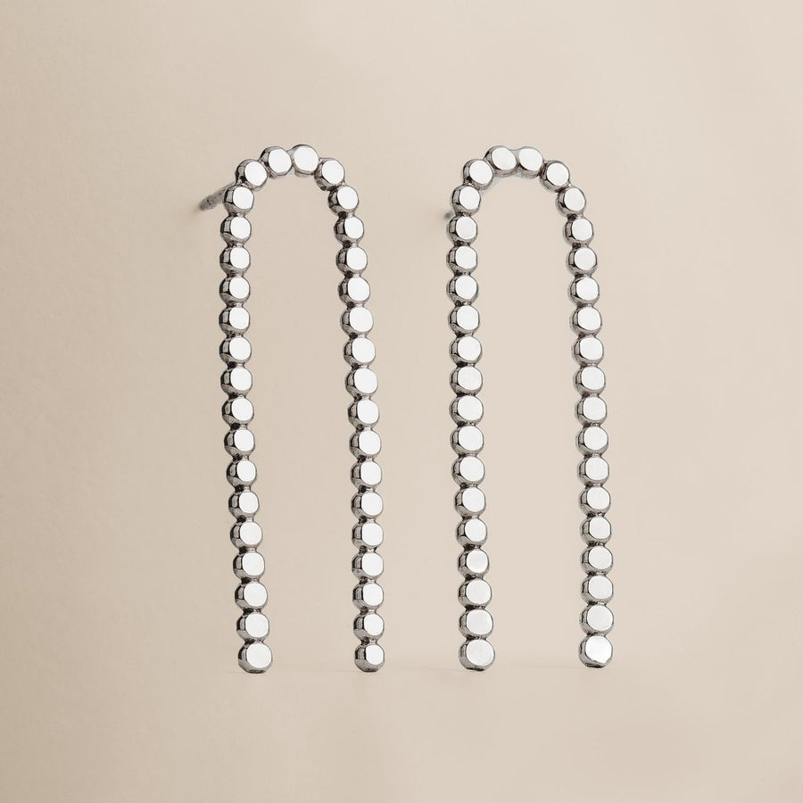 Glimmer Arch Stud Earrings - Melanie Golden Jewelry - earrings, everyday, stud, stud earrings