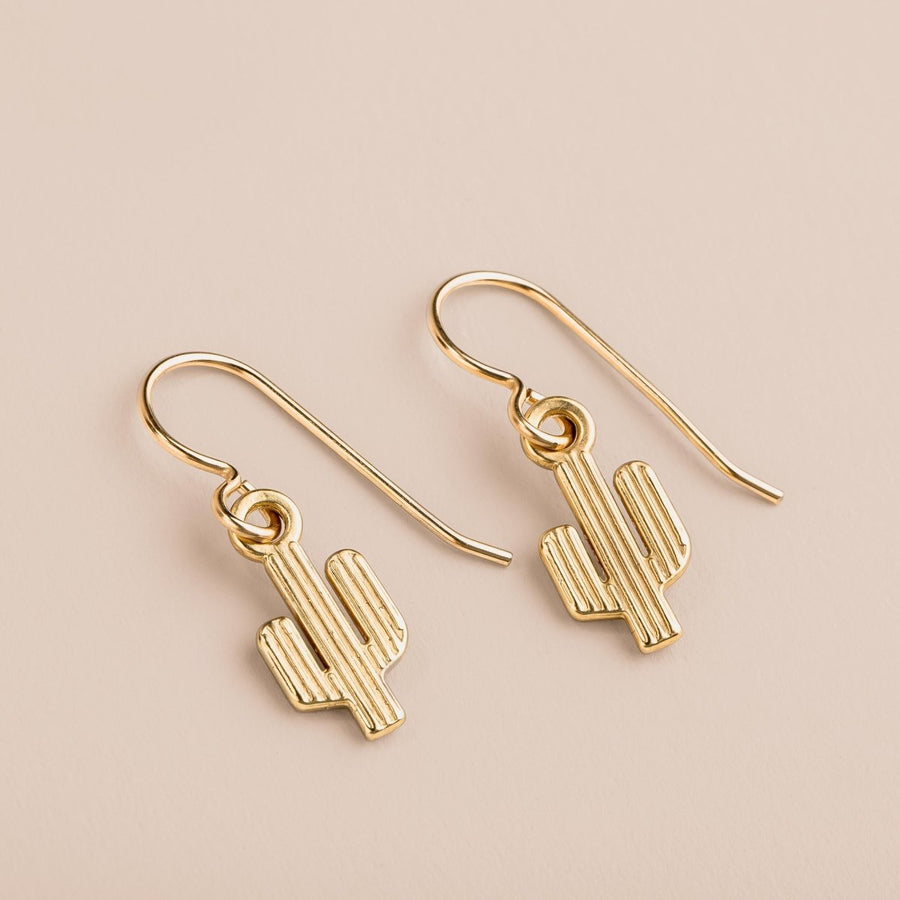 Gold Cactus Earrings - Melanie Golden Jewelry