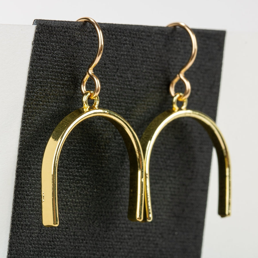 Gold Rainbow Earrings - Melanie Golden Jewelry - dangle earrings, earrings