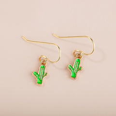 Green Cactus Earrings - Melanie Golden Jewelry