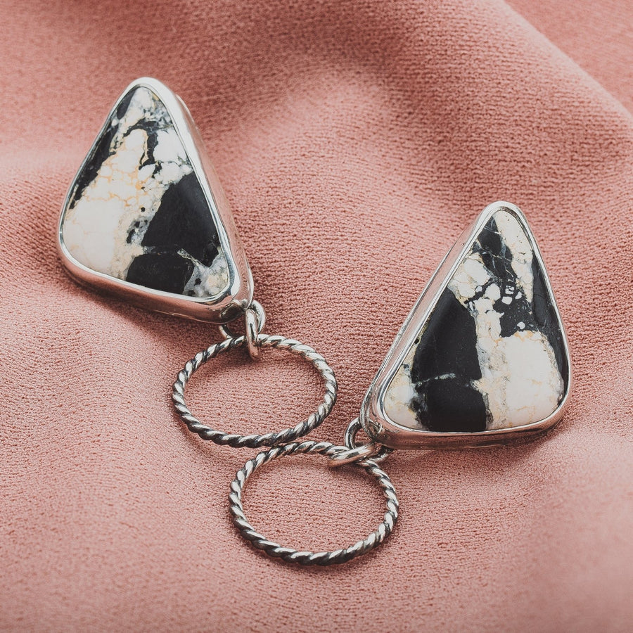 Lilah Earrings | White Buffalo - Melanie Golden Jewelry - dangle earrings, earrings, stud, stud earrings
