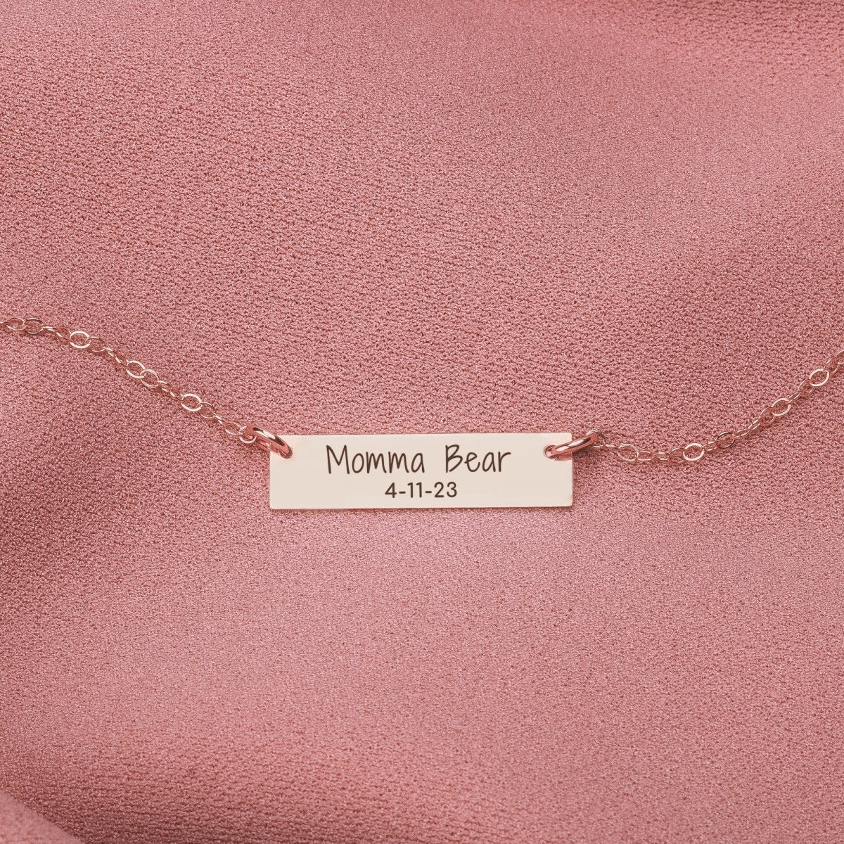 Personalized Mothers Bar Necklace - Melanie Golden Jewelry - bar necklaces, Engraved Jewelry, love, Motherhood, necklace, personalized, personalized necklace