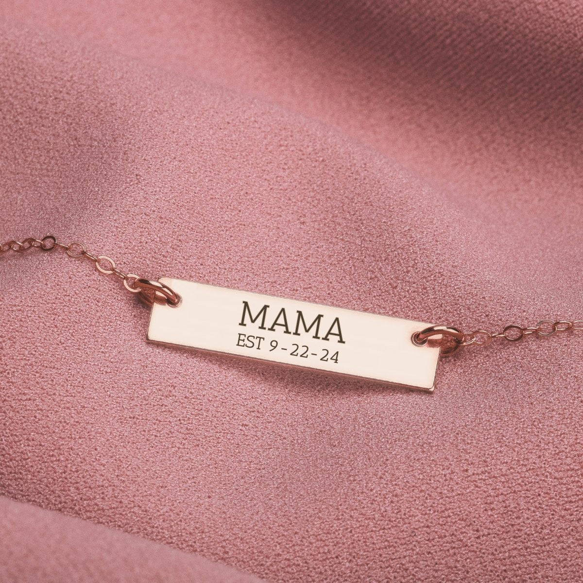 Personalized New Mom Necklace - Melanie Golden Jewelry - bar necklaces, Engraved Jewelry, Motherhood, necklace, personalized, personalized necklace