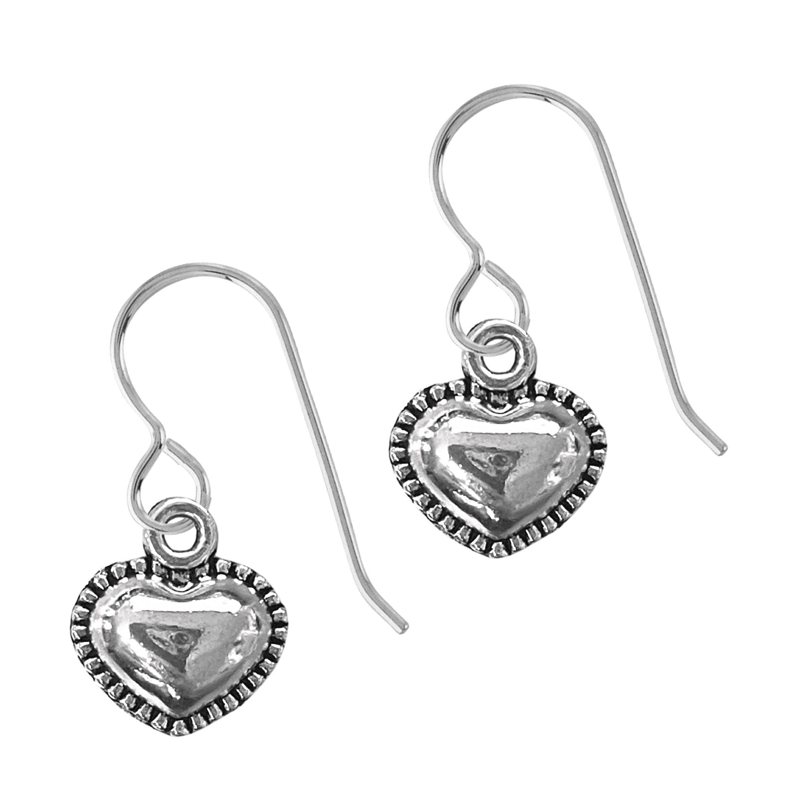 Puffy Heart Dangle Earrings - Melanie Golden Jewelry - dangle earrings, earrings, love
