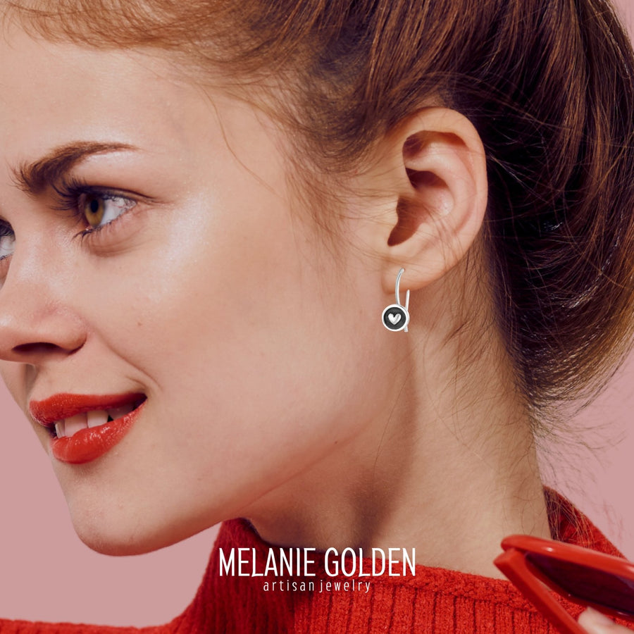 Round Heart Hook Earrings – Melanie Golden Jewelry