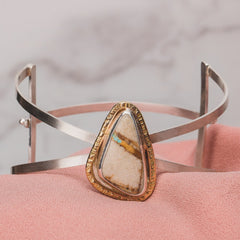 Royston Ribbon Turquoise Cuff Bracelet - Melanie Golden Jewelry