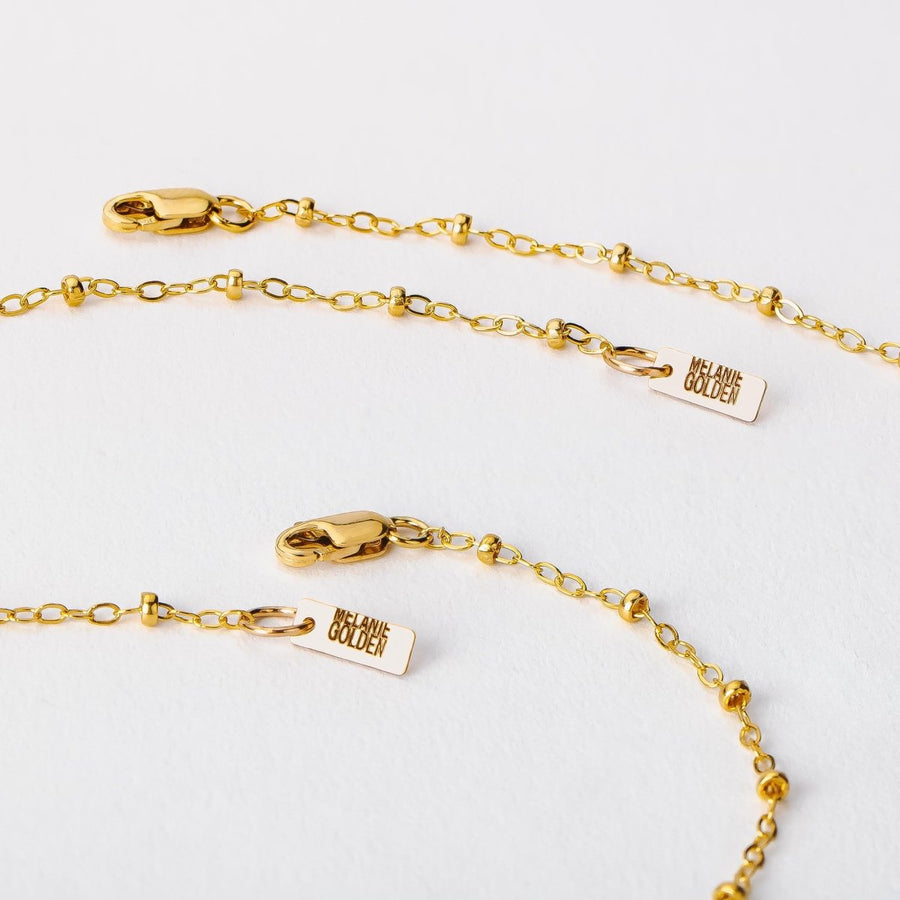 Satellite Chain Anklet - Melanie Golden Jewelry - _badge_new, anklets, celestial, chain anklets, everyday essentials, new