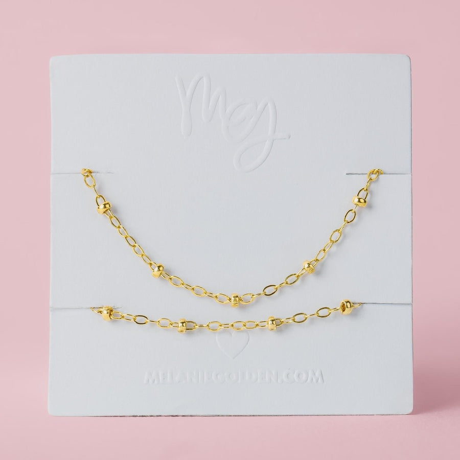 Satellite Chain Anklet - Melanie Golden Jewelry - _badge_new, anklets, celestial, chain anklets, everyday essentials, new