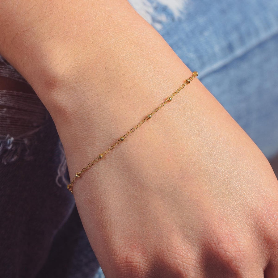 Satellite Chain Bracelet - Melanie Golden Jewelry - _badge_new, bracelets, celestial, chain bracelets, everyday essentials, new