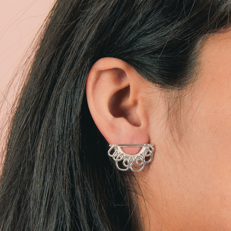 Scribble Stud Earrings - Melanie Golden Jewelry