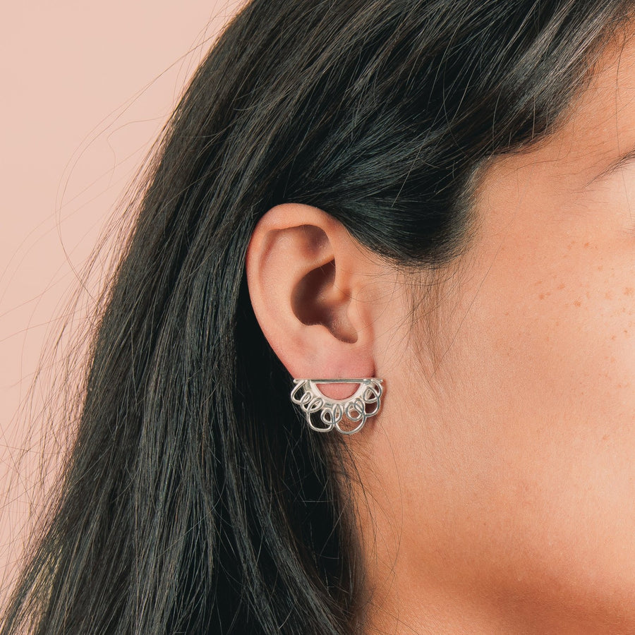 Scribble Stud Earrings - Melanie Golden Jewelry - Designer Series, earrings, post earrings, stud, stud earrings
