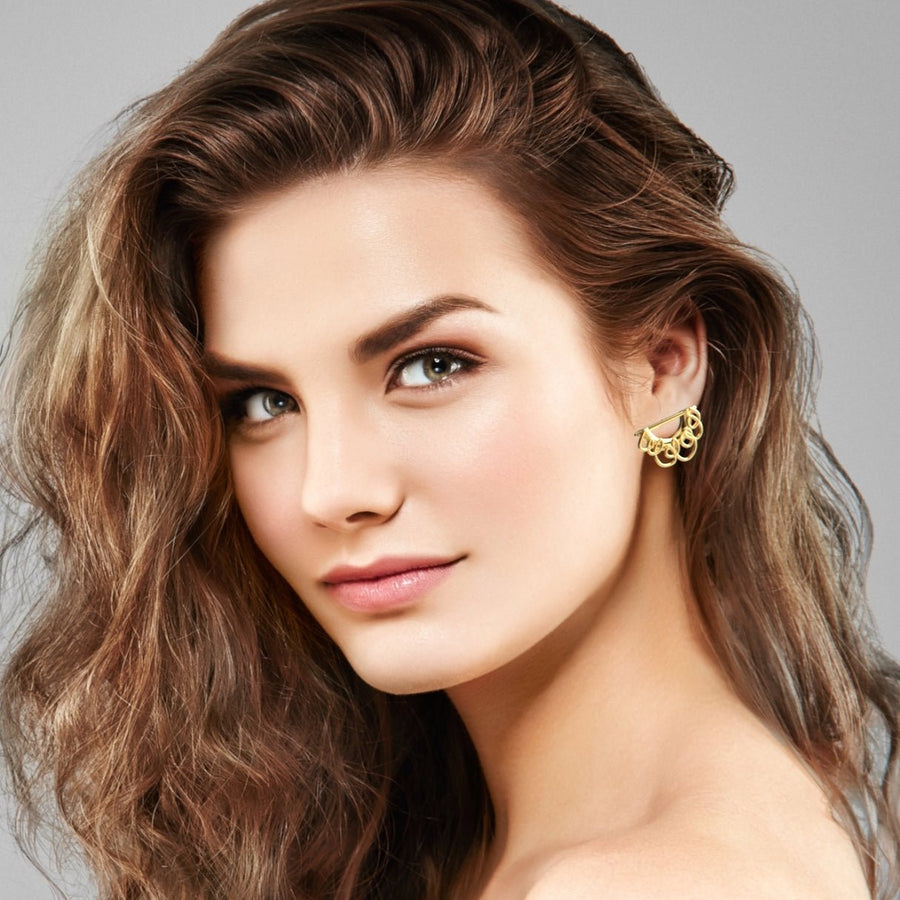 Scribble Stud Earrings - Melanie Golden Jewelry - Designer Series, earrings, post earrings, stud, stud earrings