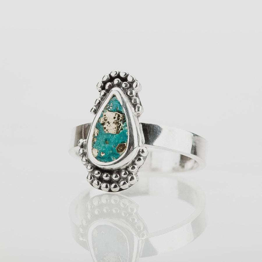 Size 5 White Water Turquoise Gemstone Ring - Melanie Golden Jewelry - gemstone rings, rings