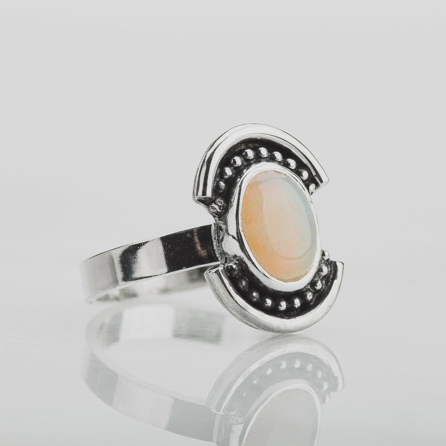 Size 5.25 Opal Shield Ring - Melanie Golden Jewelry