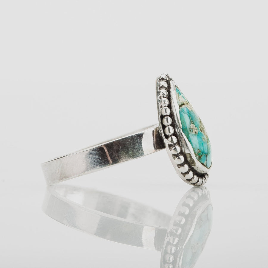 Size 5.25 White Water Turquoise Gemstone Ring - Melanie Golden Jewelry - gemstone rings, rings