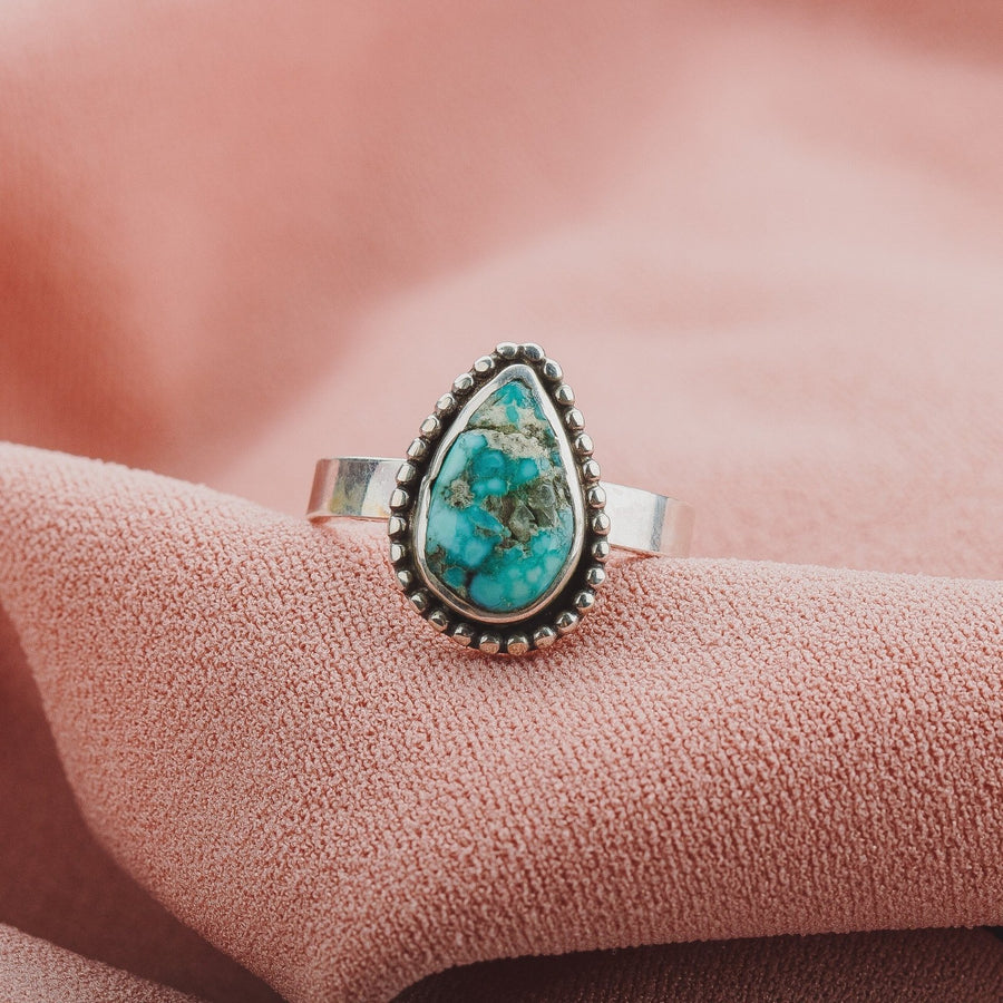 Size 5.25 White Water Turquoise Gemstone Ring - Melanie Golden Jewelry - gemstone rings, rings