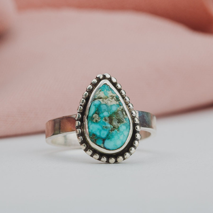 Size 5.25 White Water Turquoise Gemstone Ring - Melanie Golden Jewelry - gemstone rings, rings