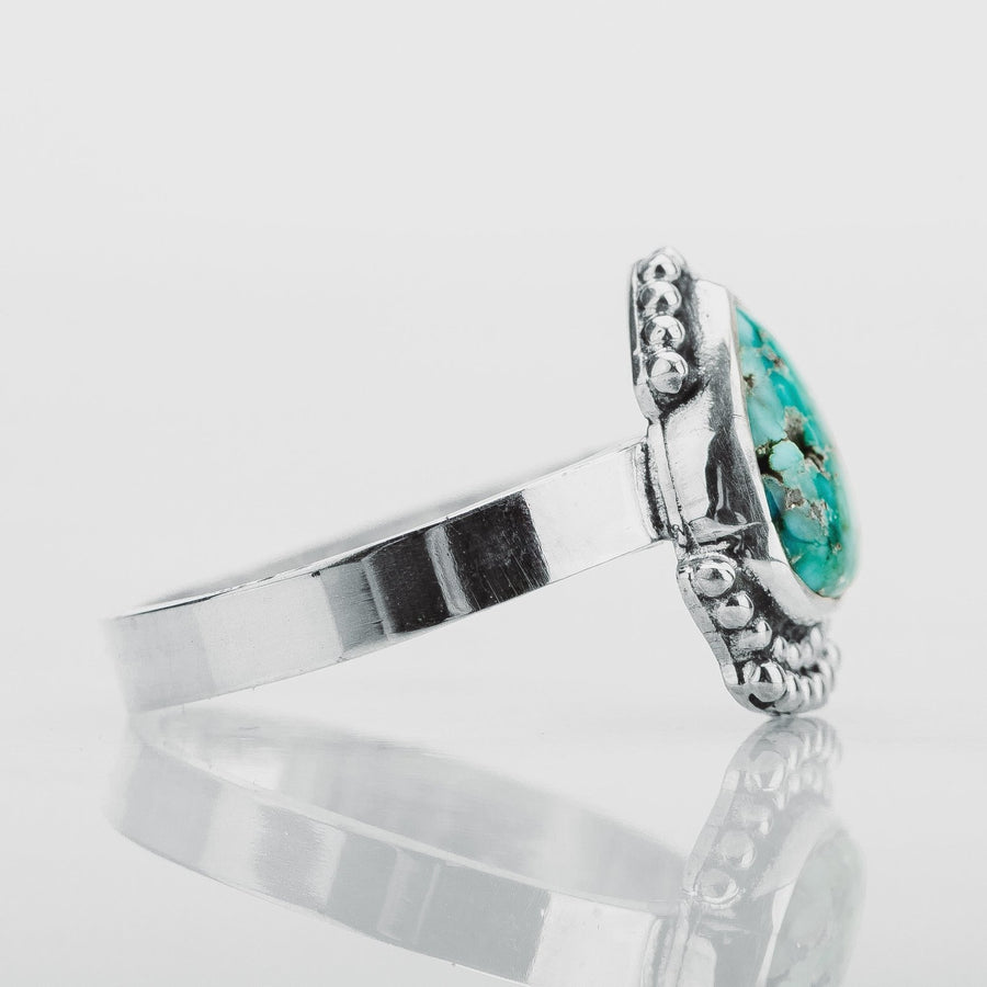 Size 5.75 White Water Turquoise Gemstone Ring - Melanie Golden Jewelry - gemstone rings, rings