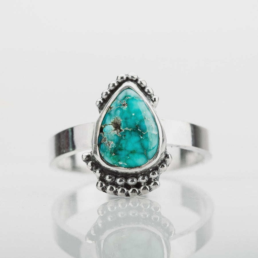 Size 5.75 White Water Turquoise Gemstone Ring - Melanie Golden Jewelry - gemstone rings, rings