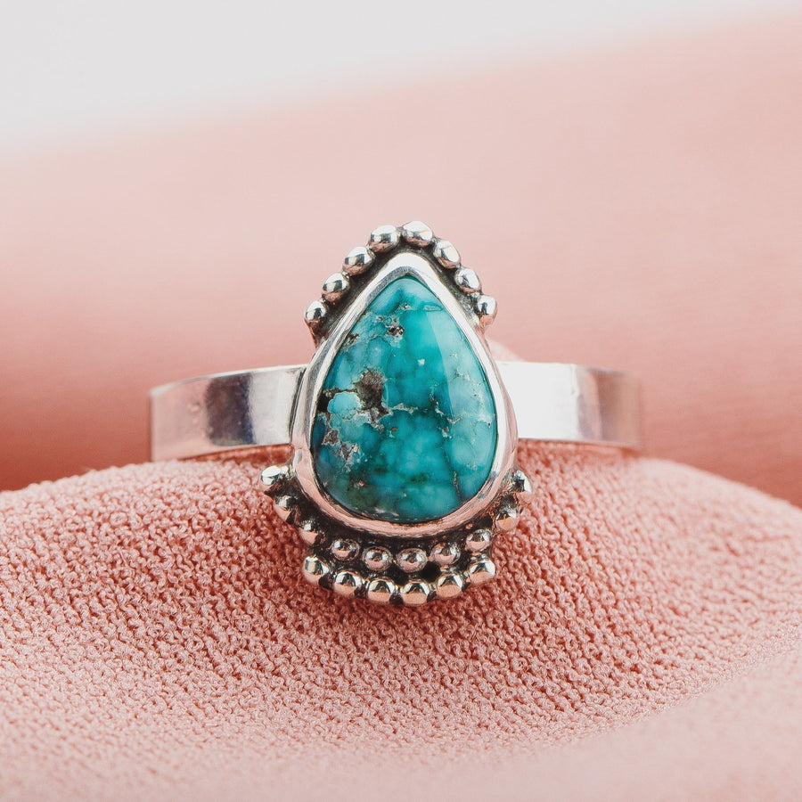 Size 5.75 White Water Turquoise Gemstone Ring - Melanie Golden Jewelry - gemstone rings, rings