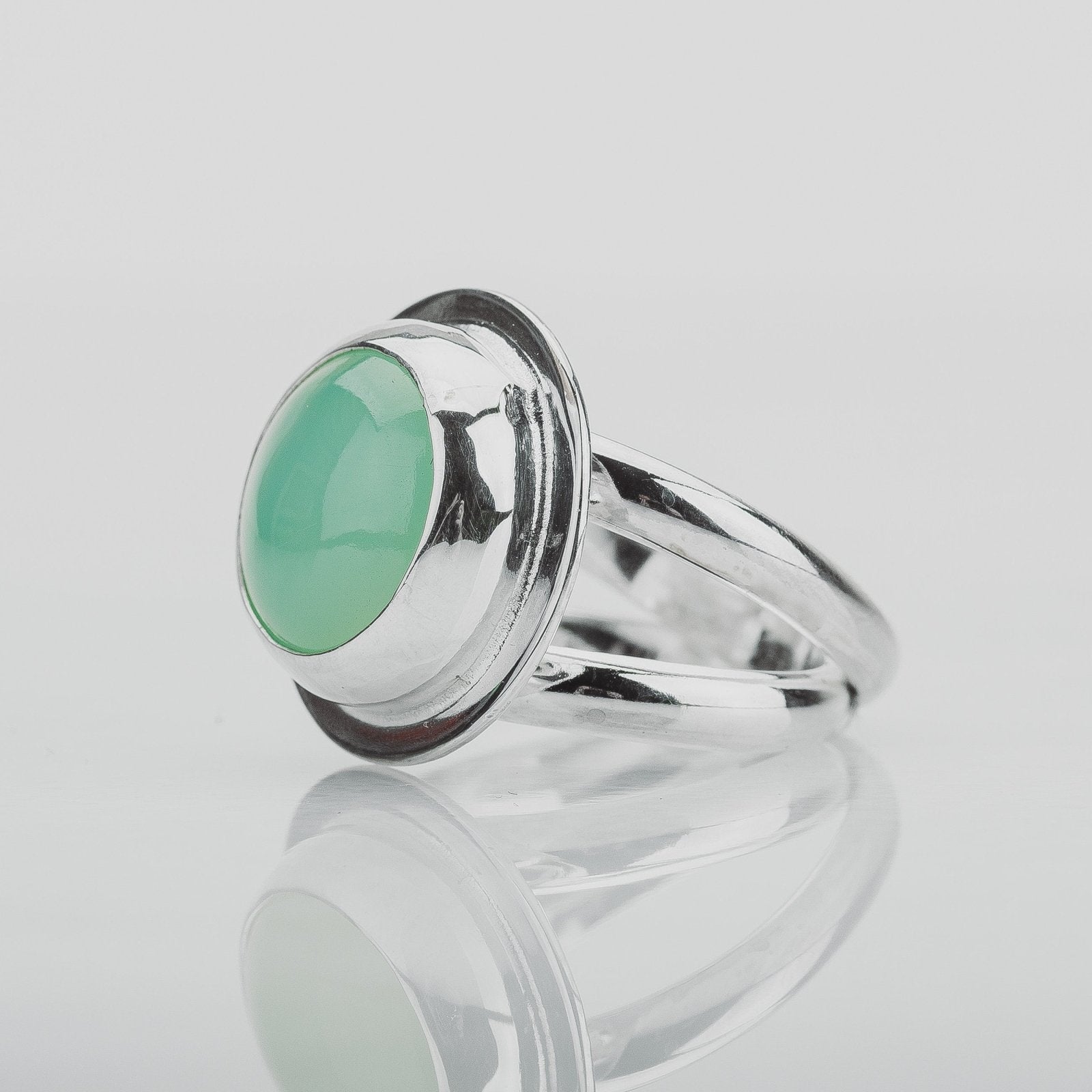 Size 6.5 Aqua Blue Chalcedony Gemstone Ring - Melanie Golden Jewelry - gemstone rings, rings