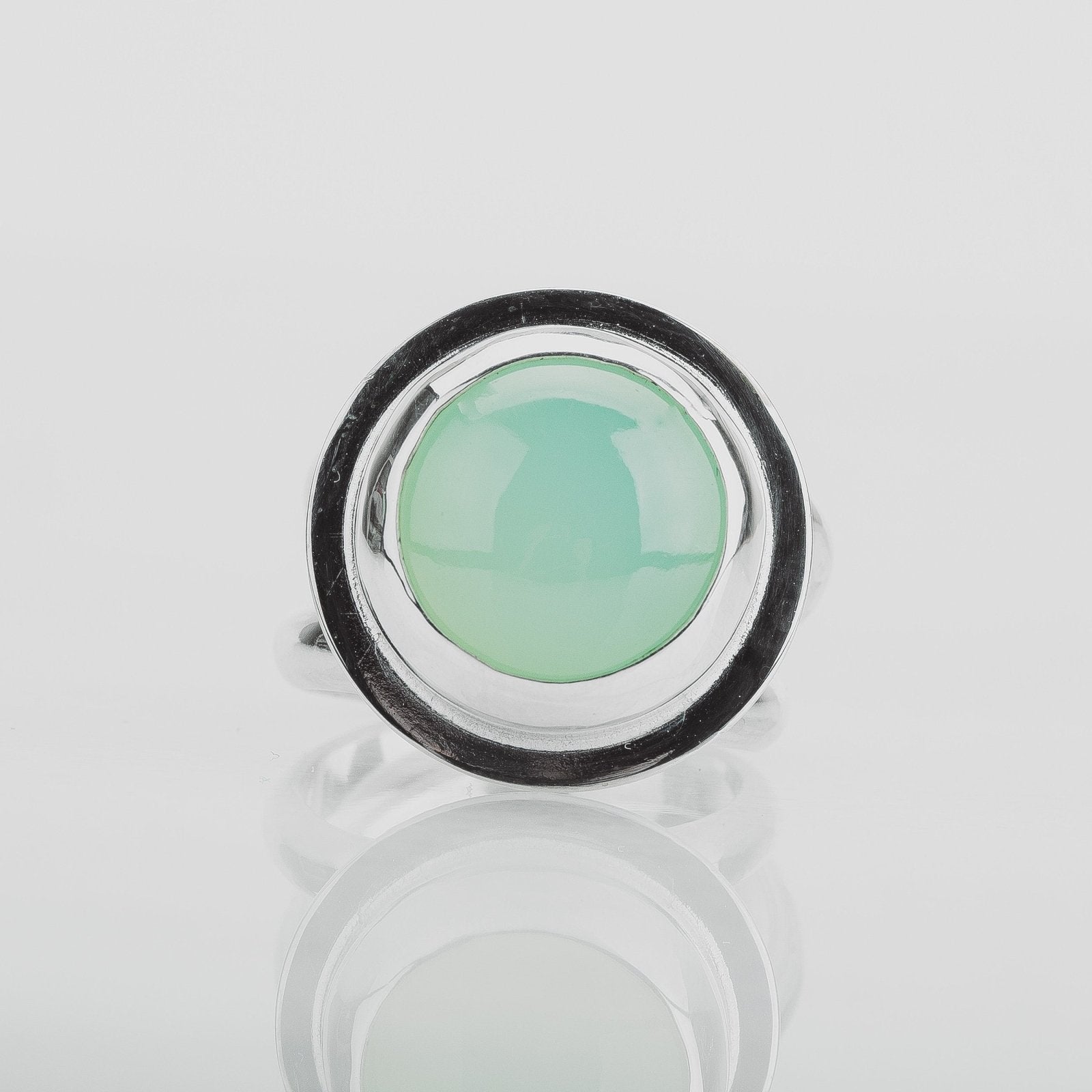 Size 6.5 Aqua Blue Chalcedony Gemstone Ring - Melanie Golden Jewelry - gemstone rings, rings