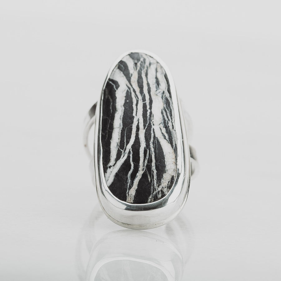 Size 6.5 White Buffalo Gemstone Ring - Melanie Golden Jewelry - gemstone rings, rings