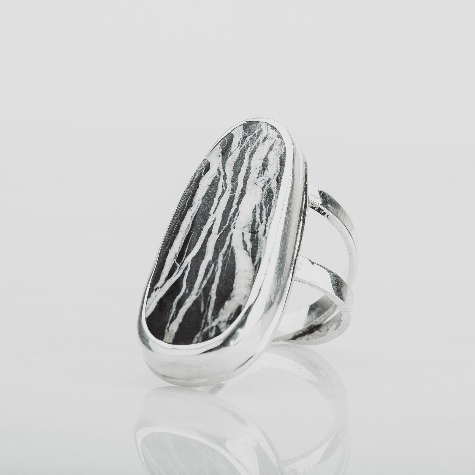 Size 6.5 White Buffalo Gemstone Ring - Melanie Golden Jewelry - gemstone rings, rings