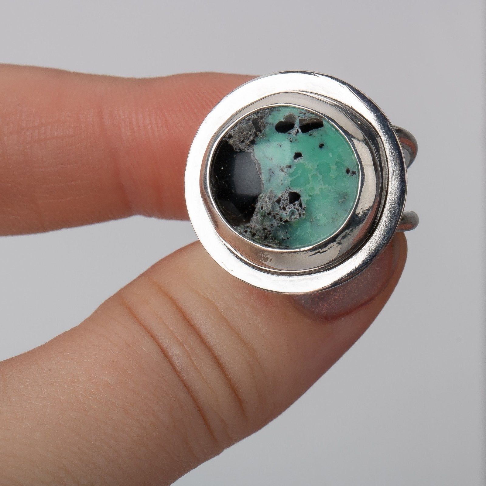 Size 7 Ackerman Canyon Variscite Gemstone Ring - Melanie Golden Jewelry - gemstone ring, gemstone rings, rings