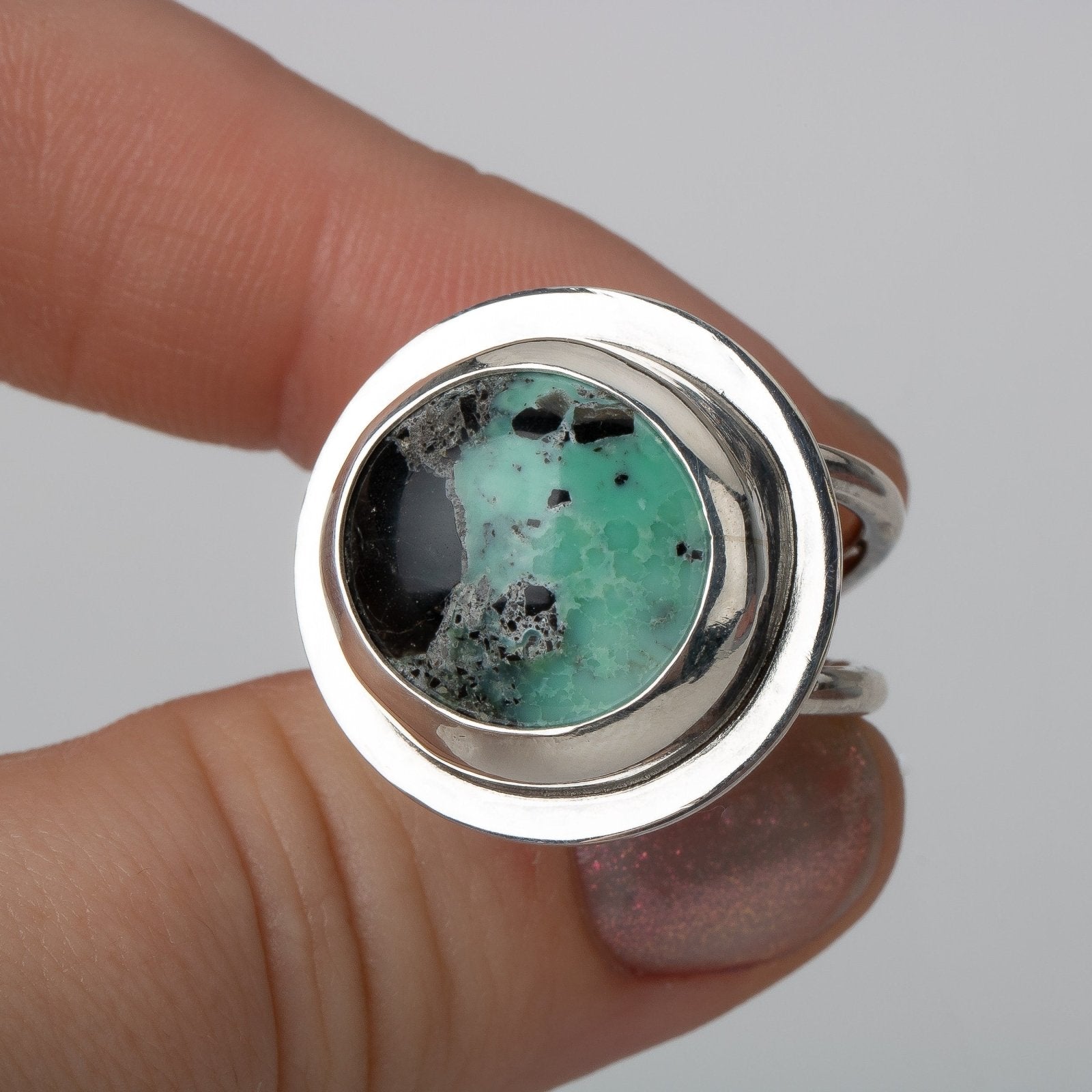 Size 7 Ackerman Canyon Variscite Gemstone Ring - Melanie Golden Jewelry - gemstone ring, gemstone rings, rings