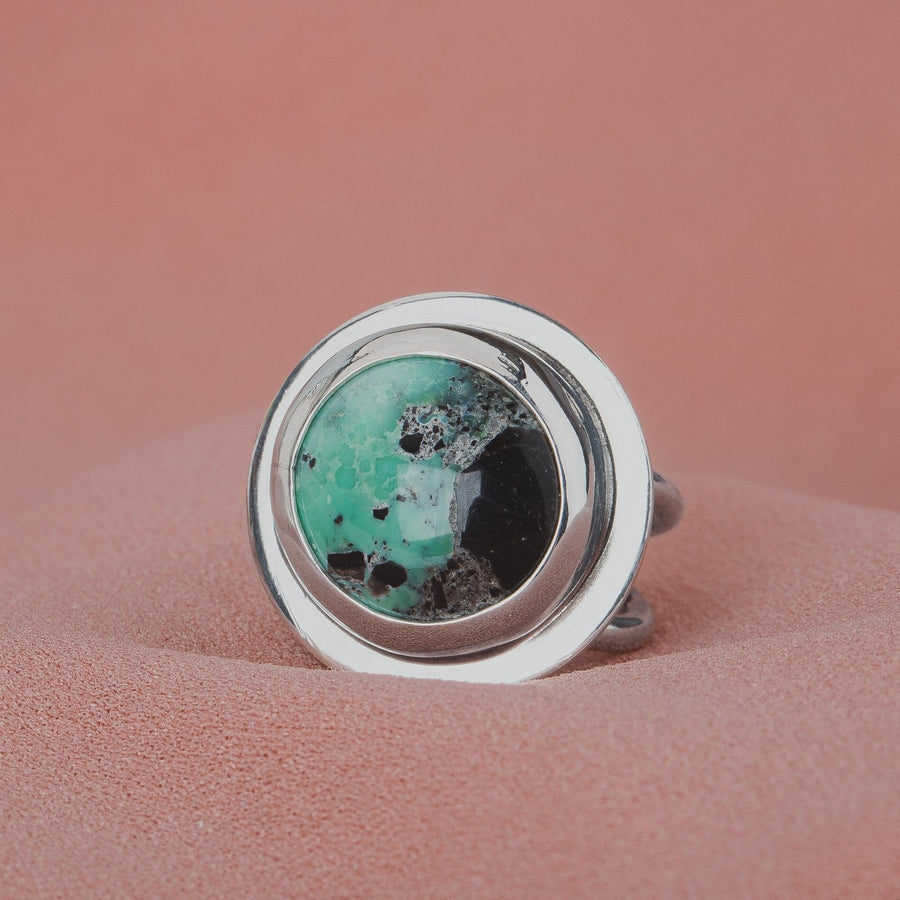 Size 7 Ackerman Canyon Variscite Gemstone Ring - Melanie Golden Jewelry - gemstone ring, gemstone rings, rings