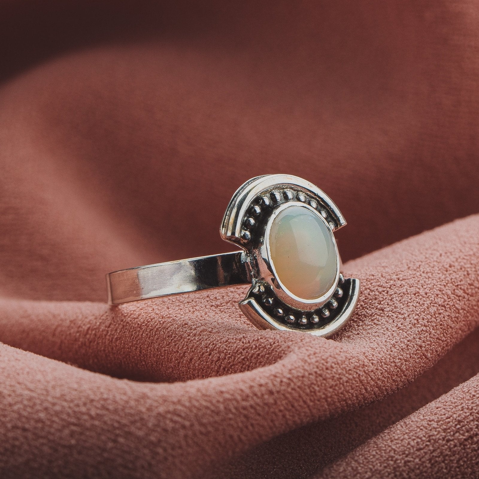 Size 8.5 Opal Shield Ring - Melanie Golden Jewelry - gemstone rings, rings