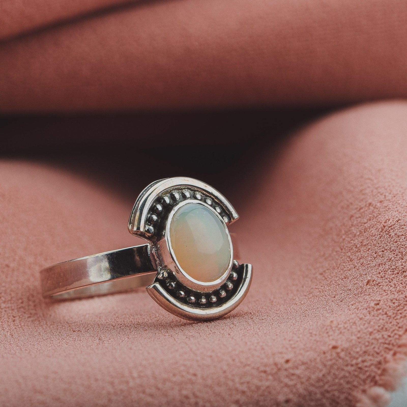 Size 8.5 Opal Shield Ring - Melanie Golden Jewelry - gemstone rings, rings