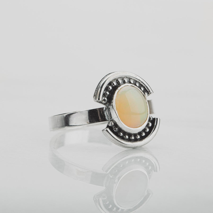 Size 8.5 Opal Shield Ring - Melanie Golden Jewelry