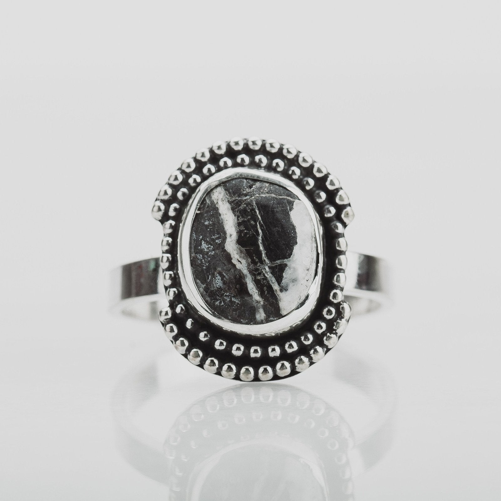 Size 8.5 White Buffalo Gemstone Ring - Melanie Golden Jewelry - gemstone rings, rings