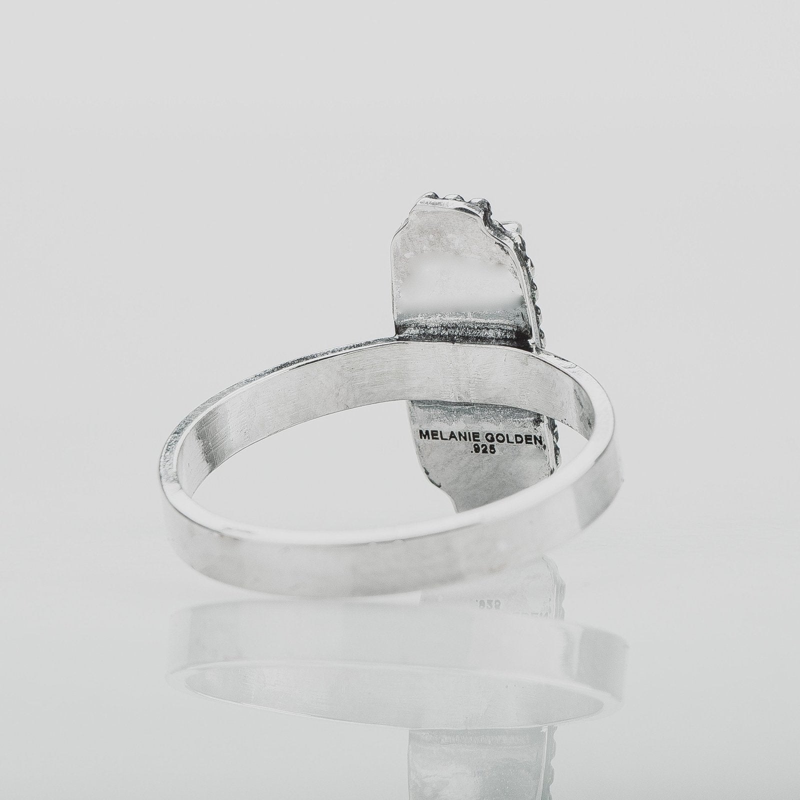 Size 9.5 Rectangle Royston Turquoise Gemstone Ring - Melanie Golden Jewelry - gemstone rings, rings