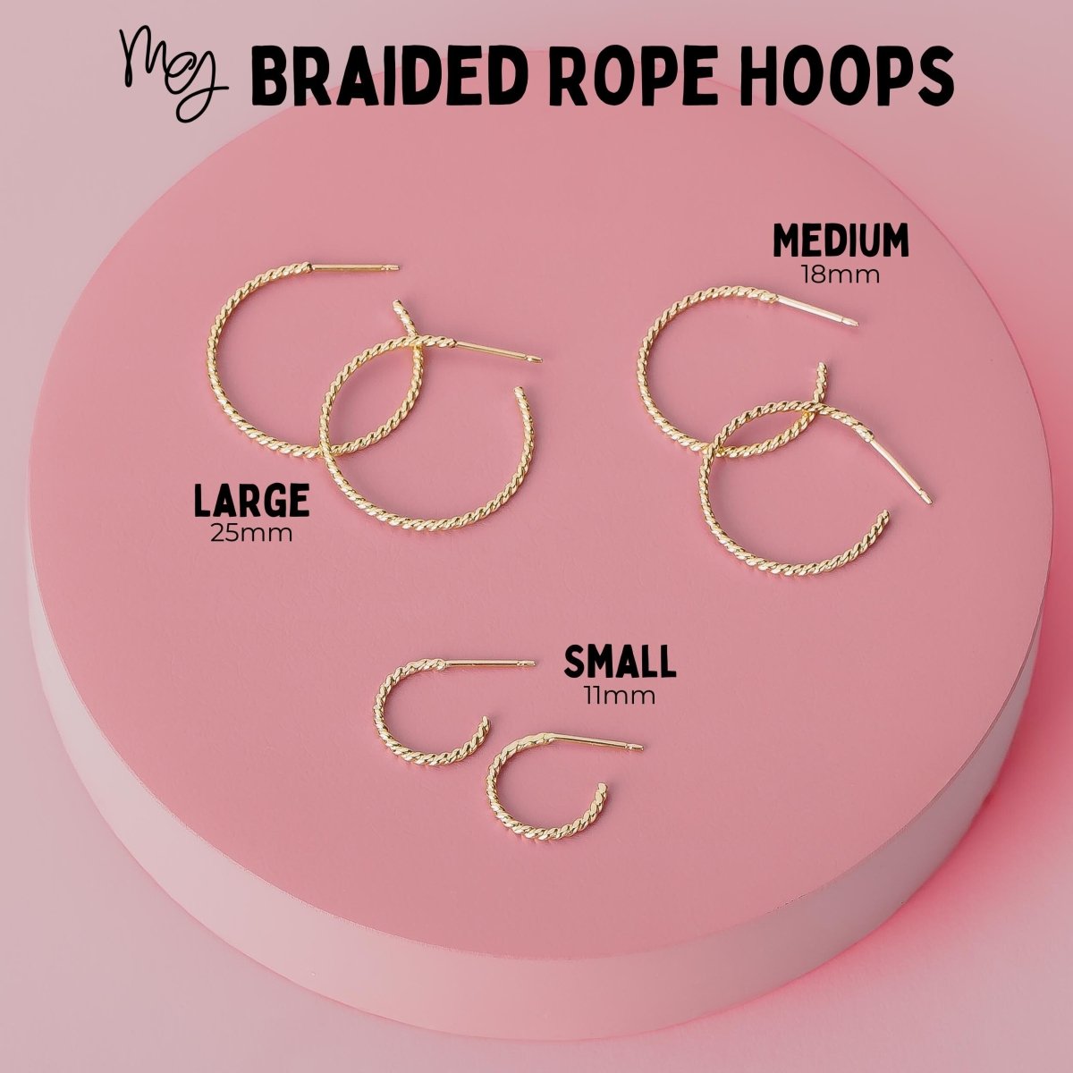 Small Twist Hoop Earrings