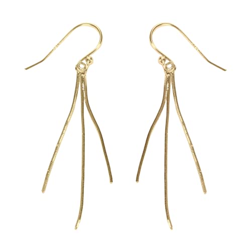 Snake Chain Tassel Earrings - Melanie Golden Jewelry - dangle earrings, drop earrings, earrings