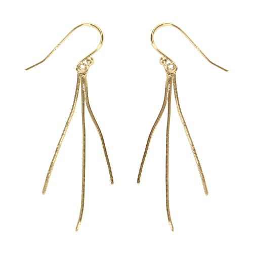 Snake Chain Tassel Earrings - Melanie Golden Jewelry - dangle earrings, drop earrings, earrings