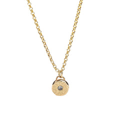 Solid 14K Gold Silvermist Diamond Necklace - Melanie Golden Jewelry