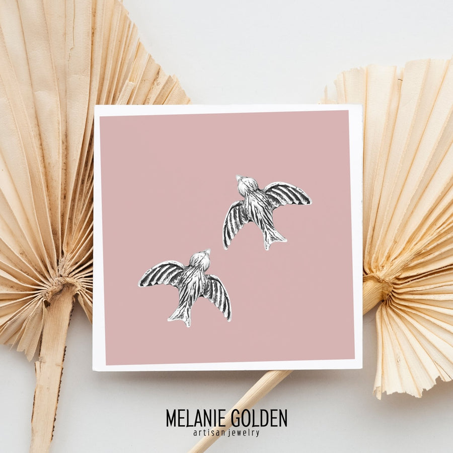 Sparrow Stud Earrings - Melanie Golden Jewelry