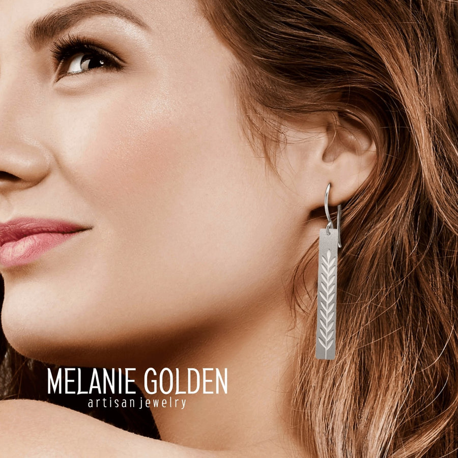 Stainless Steel Climbing Vine Earrings - Melanie Golden Jewelry - dangle earrings, drop earrings, earrings