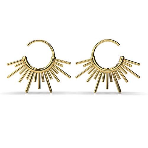 Sun Burst Endless Hoop Earrings - Melanie Golden Jewelry