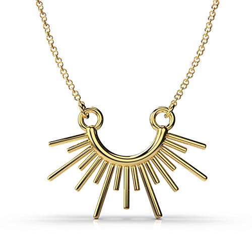 Sun Burst Necklace - Melanie Golden Jewelry - celestial, Designer Series, minimal minimal necklace, minimal necklace, necklace, necklaces