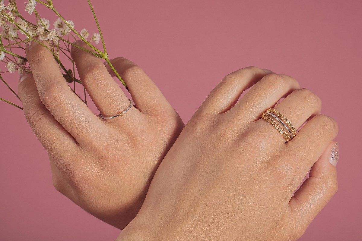 The Riley Stack - Melanie Golden Jewelry - _badge_new, everyday essentials, new, rings, stacking rings