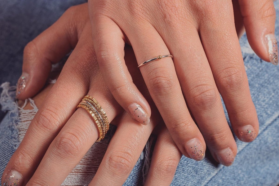 The Riley Stack - Melanie Golden Jewelry - _badge_new, everyday essentials, new, rings, stacking rings